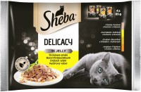 Photos - Cat Food Sheba Delicacy Poultry Flavors in Jelly  4 pcs