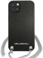 Case Karl Lagerfeld Leather Textured and Chain for iPhone 13 