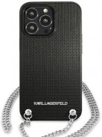 Case Karl Lagerfeld Leather Textured and Chain for iPhone 13 Pro 