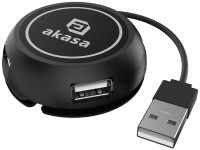 Card Reader / USB Hub Akasa AK-HB-19BK 