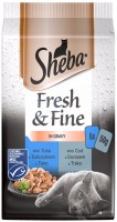 Cat Food Sheba Fresh/Fine Tuna/Cod in Gravy 6 pcs 