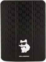 Tablet Case Karl Lagerfeld Saffiano Monogram Choupette Magnet Allover Cover for iPad 10.9" (2022) 