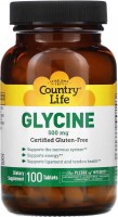 Photos - Amino Acid Country Life Glycine 500 mg 100 tab 