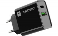 Photos - Charger NATEC Ribera USB-A + USB-C 20W 