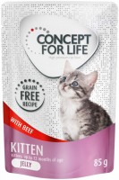 Photos - Cat Food Concept for Life Kitten Jelly Pouch Beef 12 pcs 