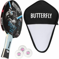 Table Tennis Bat Butterfly Timo Boll SG77 + Cover + R40+ balls 3 pcs 