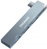 Photos - Card Reader / USB Hub Essager EHBC03-FY0G-P 