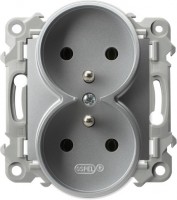 Photos - Socket Ospel Szafir GP-2ZRZ/m/18 silver