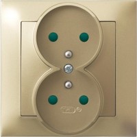 Photos - Socket Ospel Impresja GP-2YZP/28 golden