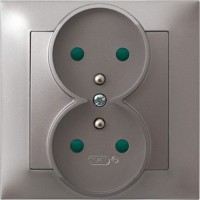 Photos - Socket Ospel Impresja GP-2YZP/23 gray