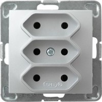 Photos - Socket Ospel Impresja GP-3Y/m/18 silver