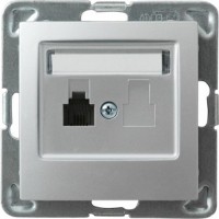 Photos - Socket Ospel Impresja GPT-1Y/m/18 silver