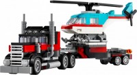 Photos - Construction Toy Lego Flatbed Truck with Helicopter 31146 