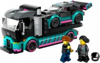 Photos - Construction Toy Lego Race Car and Car Carrier Truck 60406 