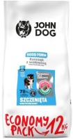 Photos - Dog Food John Dog Puppy Chicken/Beef 12 kg 