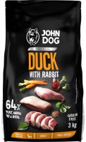 Photos - Dog Food John Dog Adult S Duck/Rabbit 3 kg 