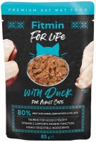 Photos - Cat Food Fitmin For Life Adult Duck in Sauce 85 g 