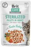 Photos - Cat Food Brit Care Sterilized Fillets in Gravy Turkey 85 g 