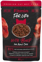 Photos - Cat Food Fitmin For Life Adult Beef in Sauce 85 g 