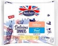 Photos - Cat Food Butchers Delicious Dinners Salmon/Trout 4 pcs 