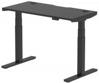 Office Desk Dynamic Air Black Series Slimline with Cable Ports (1200 mm) 