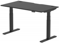Office Desk Dynamic Air Black Series with Cable Ports (1400 mm) 