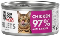 Photos - Cat Food John Dog Adult Chicken Fillets 70 g 