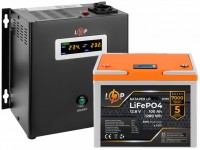 Photos - UPS Logicpower LPY-PSW-800VA Plus + LP LiFePO4 LCD 12V 100 Ah 800 VA