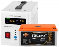 Photos - UPS Logicpower LPY-PSW-800VA Plus + LP LiFePO4 LCD 12V 140 Ah 800 VA