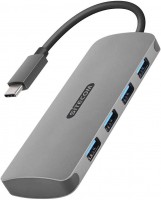 Photos - Card Reader / USB Hub Sitecom USB-C Hub 4 Port CN-383 