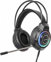 Headphones MANHATTAN RGB LED Over-Ear USB Gaming Headset 