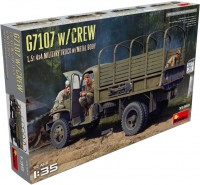 Model Building Kit MiniArt G7107 w/Crew 1.5t 4x4 Cargo Truck w/Metal Body (1:35) 