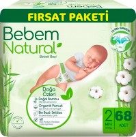 Photos - Nappies Bebem Natural 2 / 68 pcs 