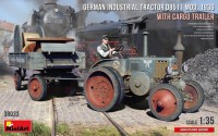 Model Building Kit MiniArt German Industrial Tractor D8511 mod. 1936 with Cargo Trailer (1:35) 