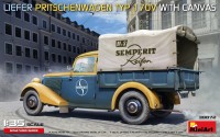 Photos - Model Building Kit MiniArt Liefer Pritschenwagen Typ 170V with Canvas (1:35) 