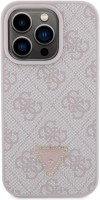 Case GUESS Leather Triangle Strass for iPhone 15 Pro 