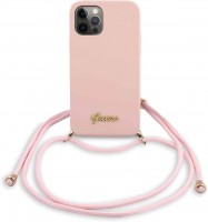 Case GUESS Metal Logo Cord for iPhone 12 Pro Max 