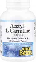 Photos - Fat Burner Natural Factors Acetyl-L-Carnitine 500 mg 60