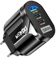 Photos - Charger Webski Wall Charger 2 USB C + USB A 58W 