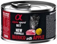 Photos - Cat Food Alpha Spirit Cat Canned Iberico/Apple 200 g 