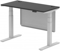 Office Desk Dynamic Air Black Series Slimline with Cable Ports with Panel (1200 mm) 