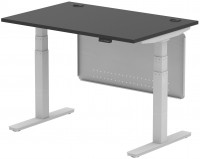 Office Desk Dynamic Air Black Series with Cable Ports with Panel (1200 mm) 