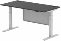 Photos - Office Desk Dynamic Air Black Series with Cable Ports with Panel (1600 mm) 