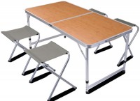 Outdoor Furniture REDCLIFFS Foldable Camping Table With 4 Chairs 