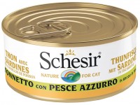 Photos - Cat Food Schesir Adult Canned Tuna/Pilchards 70 g 