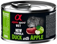 Photos - Cat Food Alpha Spirit Cat Canned Duck/Apple 200 g 