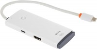 Photos - Card Reader / USB Hub BASEUS Lite Series 5-in-1 USB-C to 3xUSB-A/USB-C/HDMI 0.2m 