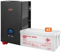 Photos - UPS Logicpower LPE-W-PSW-5000VA Plus + 2 x LP LiFePO4 LCD 12V 200 Ah 5000 VA