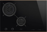 Photos - Hob Smeg PM6743R black