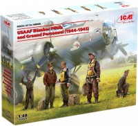 Model Building Kit ICM USAAF Bomber Pilots and Ground Personnel (1944-1945) (1:48) 